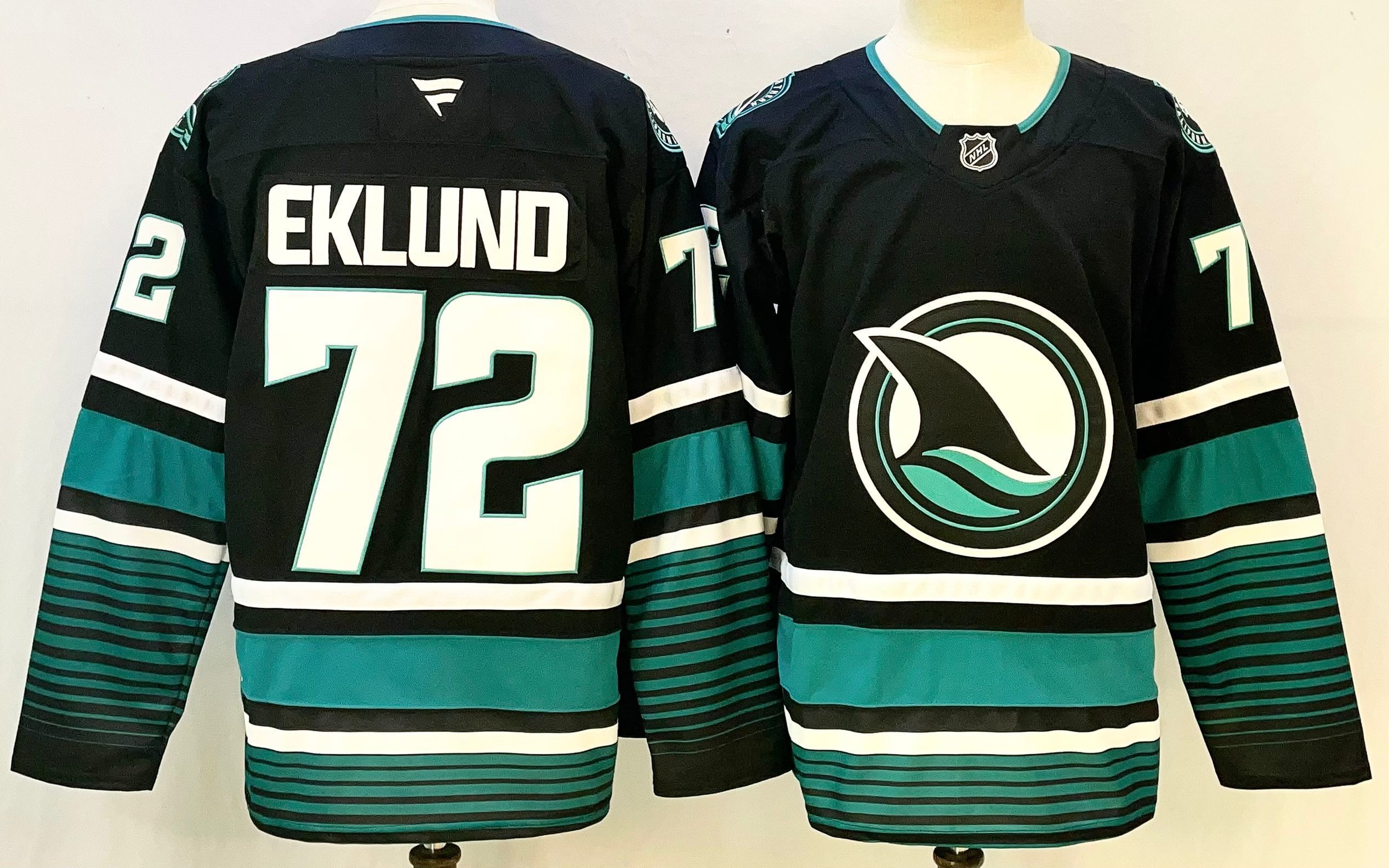 Men San Jose Sharks #72 Eklund Black 2026 Adidias NHL Jersey style 001